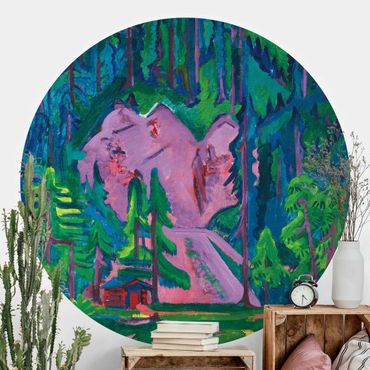 Self-adhesive round wallpaper - Ernst Ludwig Kirchner - Quarry in the Wild