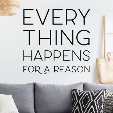Wall sticker - Everything Happens For A Reason