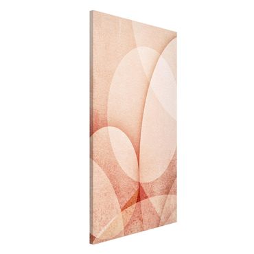 Magnetic memo board - Abstract Graphics In Peach-Colour