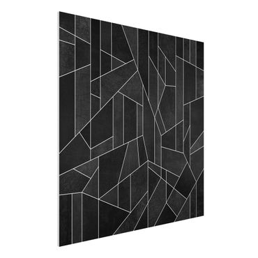 Print on forex - Black And White Geometric Watercolour