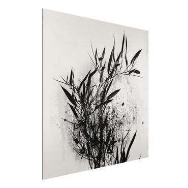 Alu-Dibond print - Graphical Plant World - Black Bamboo