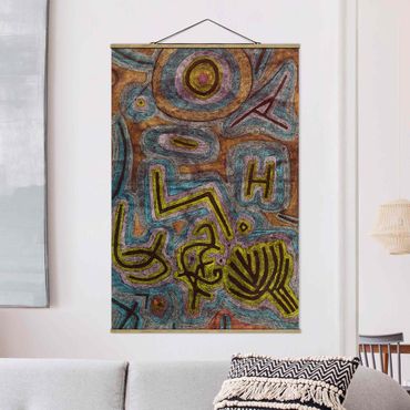 Fabric print with poster hangers - Paul Klee - Catharsis