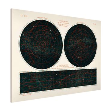 Magnetic memo board - Vintage Illustration Constellations