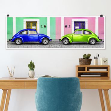 Panoramic poster architecture & skyline - Coloured Beetles