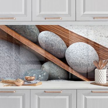 Kitchen wall cladding - Still Life With Grey Stones