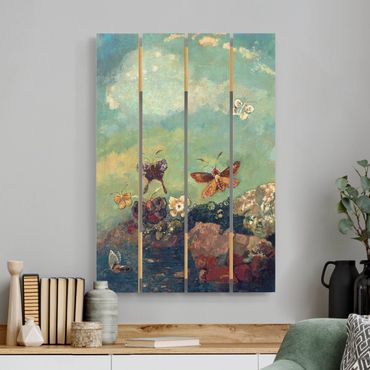 Print on wood - Odilon Redon - Butterflies