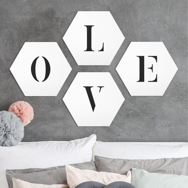 Forex hexagon - Letters LOVE Black Set II