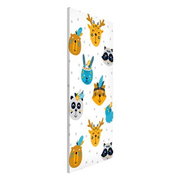 Magnetic memo board - Animal Friends With Small Feathered Headdresses