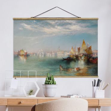 Fabric print with poster hangers - Thomas Moran - Grand Canal, Venice