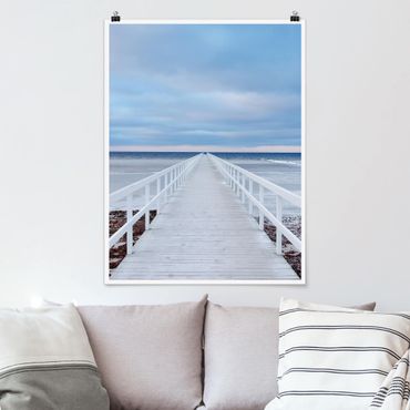Poster beach - Bridge In Sweden