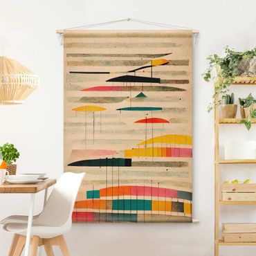 Tapestry - Composition Of Colours With Stripes
