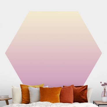 Self-adhesive hexagonal pattern wallpaper - Colour Gradient Cream