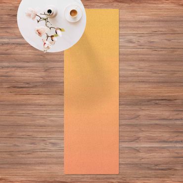 Cork mat - Colour Gradient Orange - Portrait format 1:3