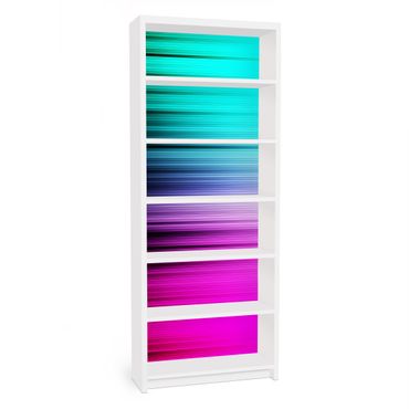 Adhesive film for furniture IKEA - Billy bookcase - Rainbow Display