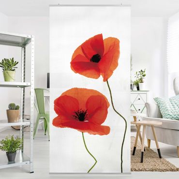 Room divider - Charming Poppies