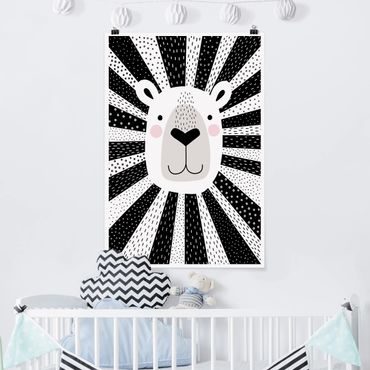 Poster kids room - Zoo With Patterns - Lion