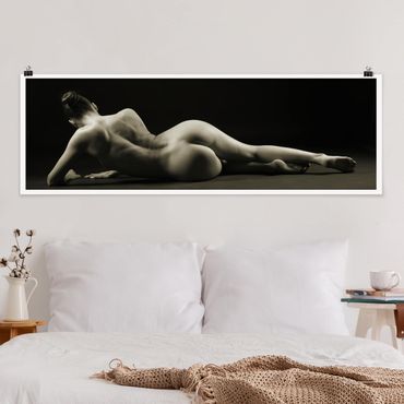Panoramic poster nude & erotic - Lying woman