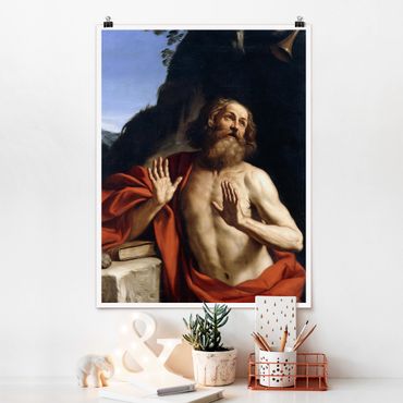 Poster - Guercino - Saint Jerome in the Wilderness