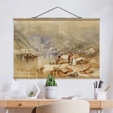 Fabric print with poster hangers - William Turner - Bernkastel On The Moselle