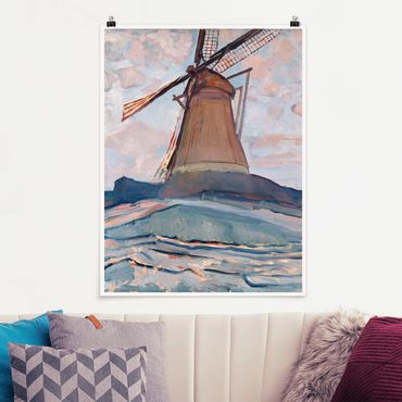 Poster art print - Piet Mondrian - Windmill