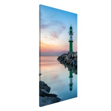Magnetic memo board - Sunset at the Lighthouse