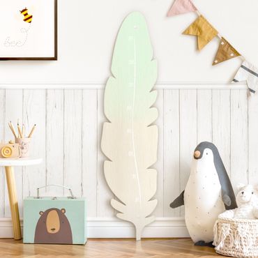 Wooden height chart for kids - Feather Mint
