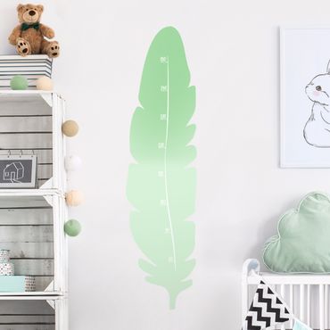Wall sticker height chart for kids - Feather Mint