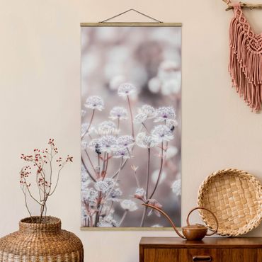 Fabric print with poster hangers - Wild Flowers Light As A Feather - Portrait format 1:2