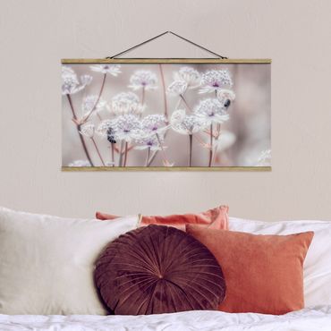 Fabric print with poster hangers - Wild Flowers Light As A Feather - Landscape format 2:1