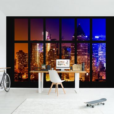 Wallpaper - Window Manhattan Sunrise