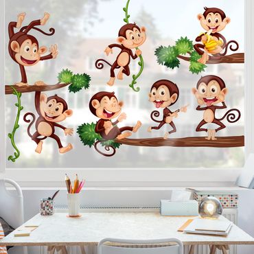 Window sticker - Monkey Family