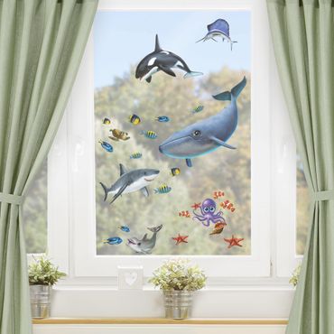 Window sticker - Animals In The Sea