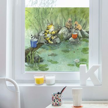 Window decoration - Little Tiger - Fishing