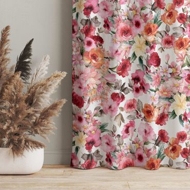 Curtain - Festive Flower Pattern