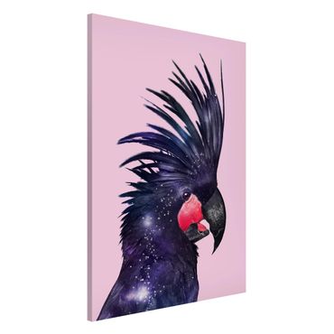Magnetic memo board - Cockatoo With Galaxy