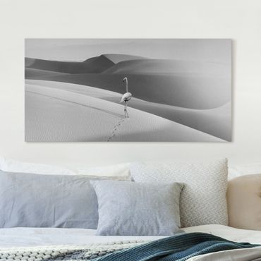 Print on canvas - Flamingo In The Desert