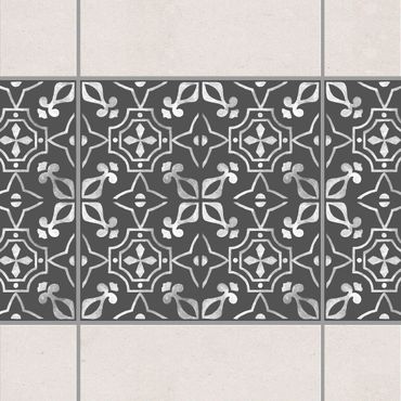 Tile sticker - Dark Gray White Pattern Series No.09