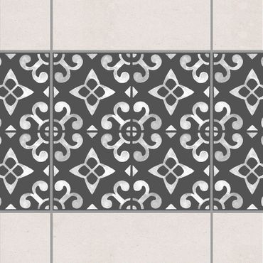Tile sticker - Dark Gray White Pattern Series No.05