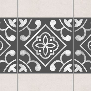 Tile sticker - Pattern Dark Gray White Series No.02