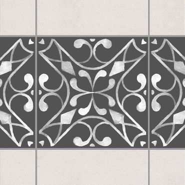 Tile sticker - Pattern Dark Gray White Series No.03