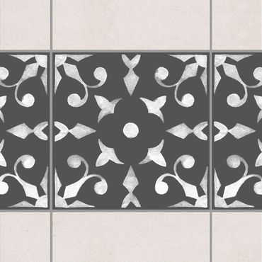 Tile sticker - Pattern Dark Gray White Series No.06
