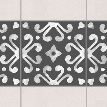 Tile sticker - Pattern Dark Gray White Series No.07
