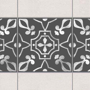 Tile sticker - Pattern Dark Gray White Series No.09