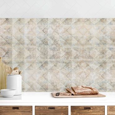 Kitchen wall cladding - Tiles with Vintage Ornaments