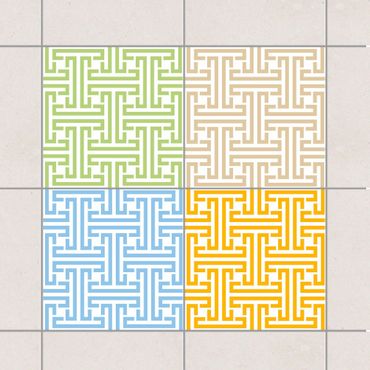 Tile sticker - Colourful Triangles