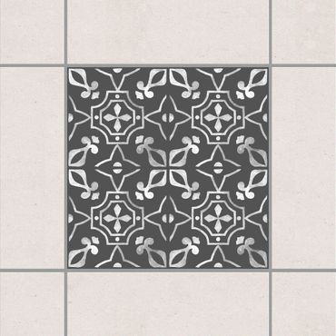 Tile sticker - Dark Gray White Pattern Series No.02