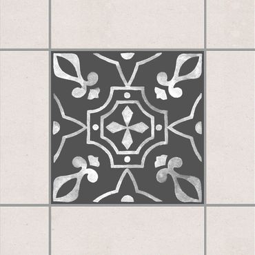 Tile sticker - Pattern Dark Gray White Series No.08