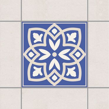 Tile sticker - Portuguese tile with blue flower