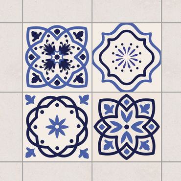 Tile sticker - 4 Portuguese tiles crème
