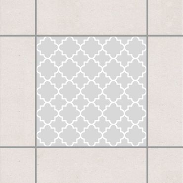 Tile sticker - Traditional Quatrefoil Light Grey